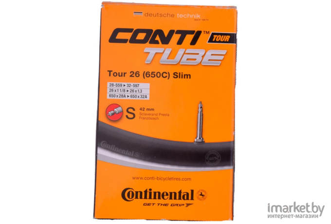 Колесо Continental Велокамера Tour 26 Hermetic Plus, 37-559/47-597 S42 велониппель [01822710000]