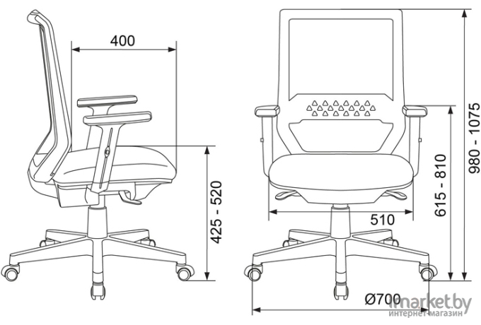 Офисное кресло Бюрократ MC-611N TW-01 38-418 черный [MC-611N/B/418B]