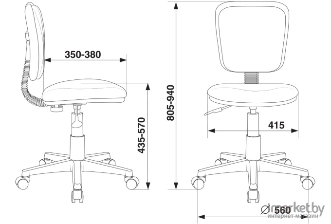 Офисное кресло Бюрократ CH-W204NX 26-24 голубой [CH-W204NX/26-24]