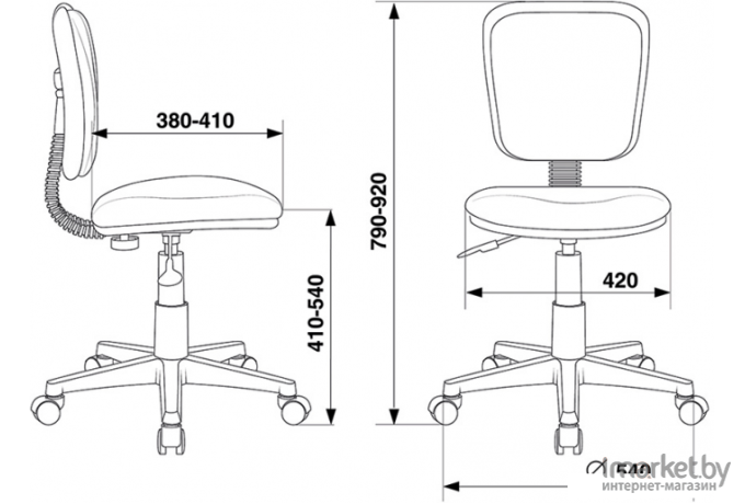 Офисное кресло Бюрократ CH-W204NX TW-55 голубой [CH-W204NX/BLUE]