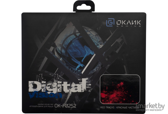 Коврик для мыши Oklick OK-F0252 рисунок/красные частицы