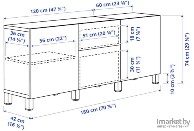 Тумба Ikea Бесто [794.403.79]