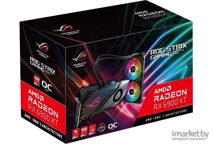 Видеокарта ASUS AMD Radeon RX 6900 XT [ROG-STRIX-LC-RX6900XT-T1-6G-GAMING]