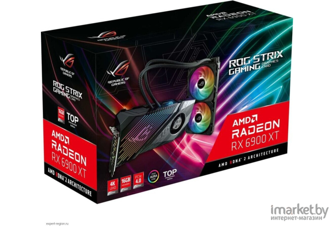 Видеокарта ASUS AMD Radeon RX 6900 XT [ROG-STRIX-LC-RX6900XT-T1-6G-GAMING]