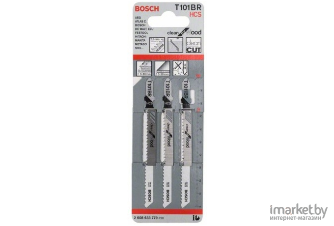 Пилка для лобзика Bosch T 101 BR 3пр [2608633779]