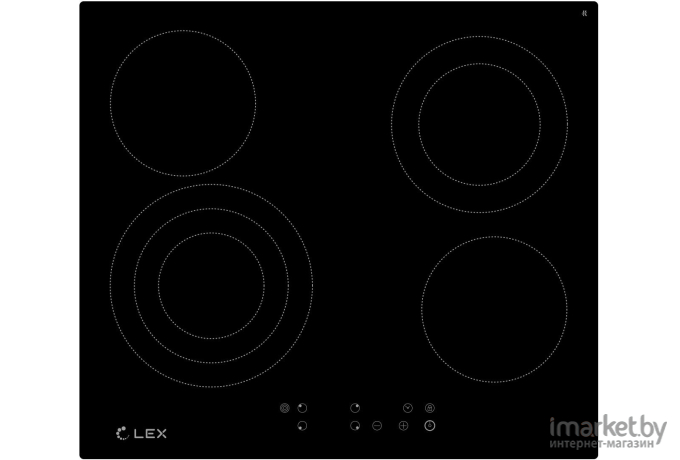 Варочная панель LEX EVH 642-2 BL черный [CHYO000204]