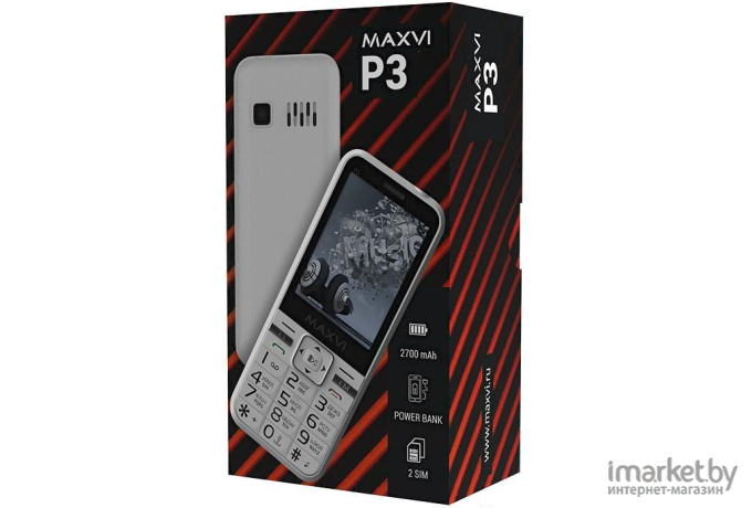 Мобильный телефон Maxvi P3 Black