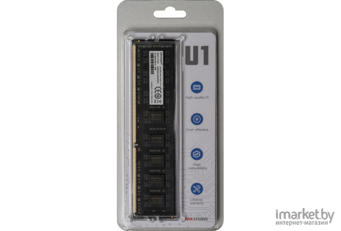 Оперативная память Hikvision DDR 3 DIMM 4Gb PC12800  1600Mhz [HKED3041AAA2A0ZA1/4G]