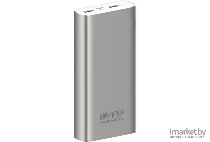 Портативное зарядное устройство Hiper Metal 20K  10000 mAh Silver