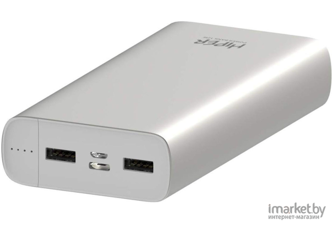 Портативное зарядное устройство Hiper Metal 20K  10000 mAh Silver