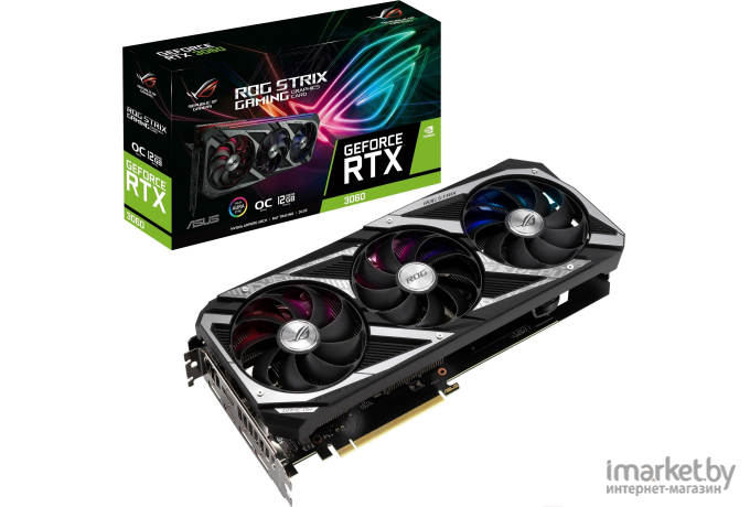 Видеокарта ASUS NVIDIA GeForce RTX 3060 12Gb GDDR6 [ROG-STRIX-RTX3060-O12G-V2-GAMING]