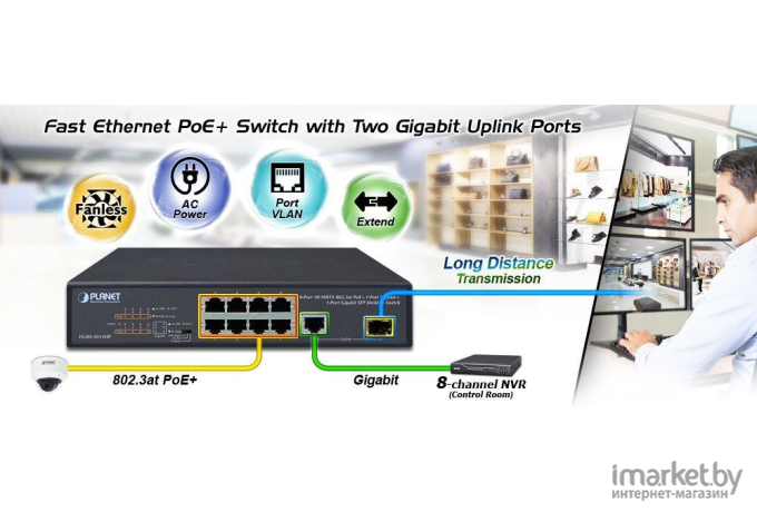 Коммутатор PLANET FGSD-1011HP