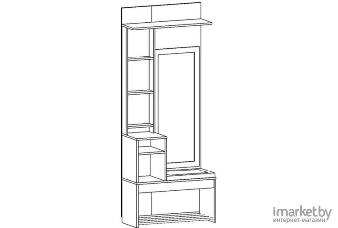 Прихожая Аквилон Ольга Модуль № 1 шимо светлый/венге