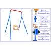 Уличные качели Юный Атлет СГ000004042 синий/красный