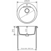 Кухонная мойка Polygran ATOL-520 №36 белый хлопок [4623723627451]