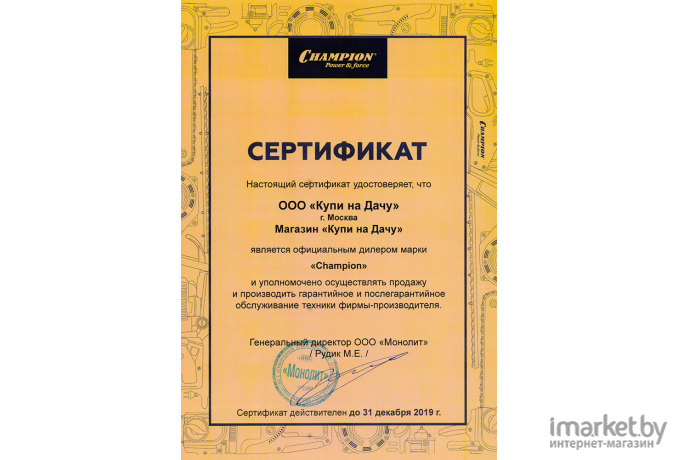 Генератор Champion GG2000