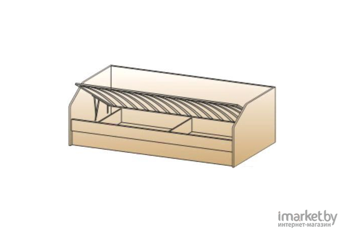 Кровать Лером КР-118-ГС 90х190 гикори джексон светлый
