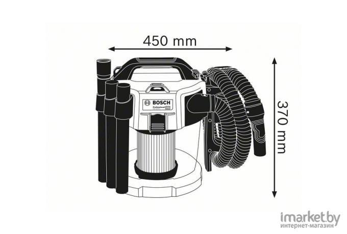 Пылесос Bosch GAS 18V-10L без АКБ [0.601.9C6.302]