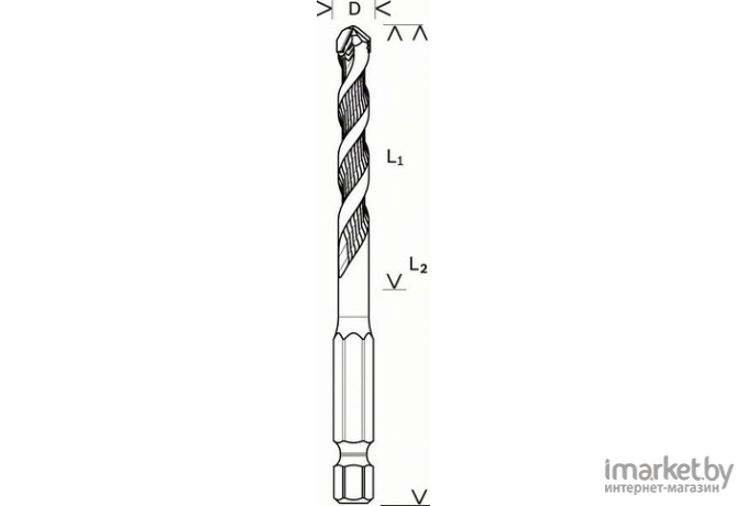 Сверло Bosch HEX-9 Ceramic 10x90 мм [2.608.589.526]