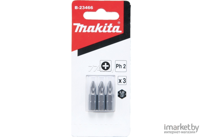 Насадка для электроинструмента Makita PH2 25 мм C-form 3 шт. [P-38582]