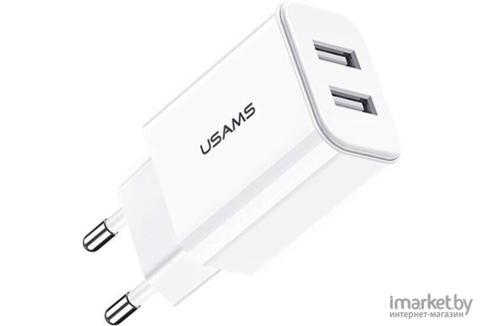 Зарядное устройство Usams US-CC087 C13 2.1A Dual USB черный [CC87TC01]