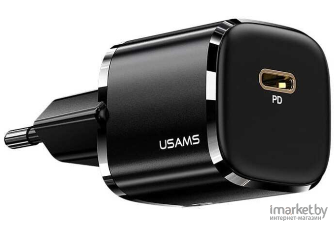 Сетевое зарядное устройство Usams US-CC124 T36 20W Super Si PD черный [CC124TC01]