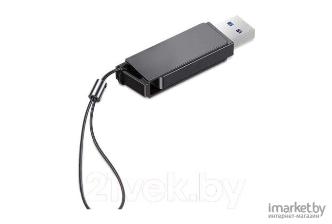 Usb flash Usams 64Gb USB3.0 US-ZB196 Rotatable High Speed серый [ZB196UP01]