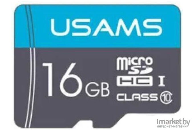 Карта памяти Usams MicroSDHC 16Gb Class 10 US-ZB093 синий [ZB93TF01]