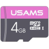 Карта памяти Usams MicroSDHC 4Gb Class 10 US-ZB100 розовый [ZB100TF01]