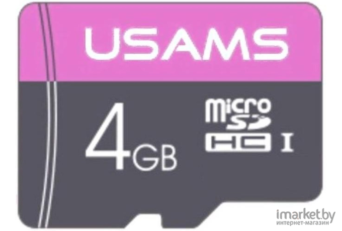 Карта памяти Usams MicroSDHC 4Gb Class 10 US-ZB100 розовый [ZB100TF01]