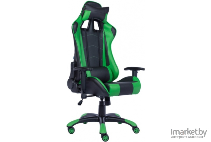 Офисное кресло Everprof Lotus S9 экокожа чёрный/зеленый