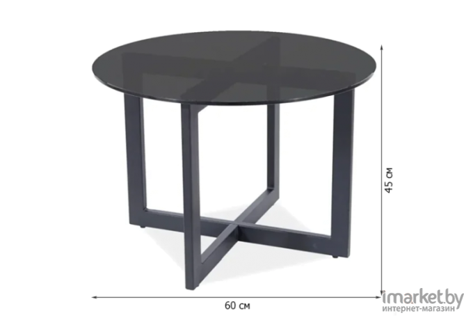 Журнальный столик Signal ALMERIA B d60 New черный матовый [ALMERIABCCFI60]