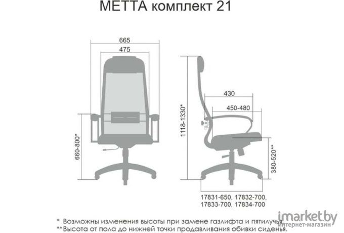 Офисное кресло Метта SU-B-8/подл.100/осн.001 синий/синий