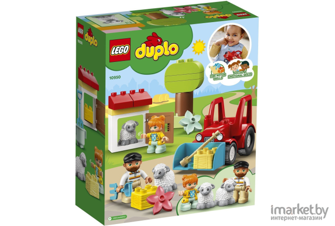 Конструктор LEGO DUPLO Town Фермерский трактор и животные [10950]