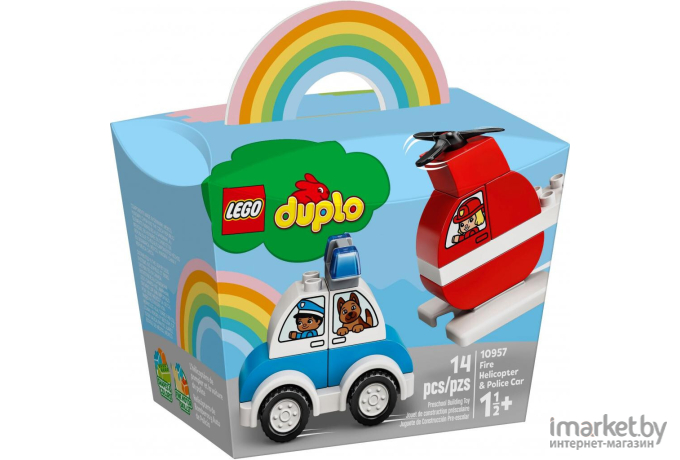 Конструктор LEGO DUPLO My First Пожарный вертолет и полицейский автомобиль [10957]