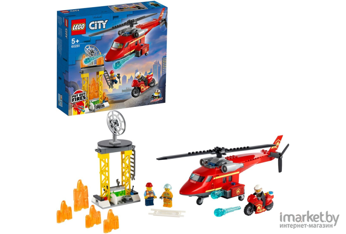 Конструктор LEGO City Спасательный пожарный вертолёт (60281)