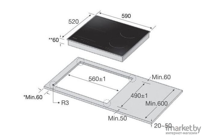 Варочная панель Samsung NZ64R3747BK/WT