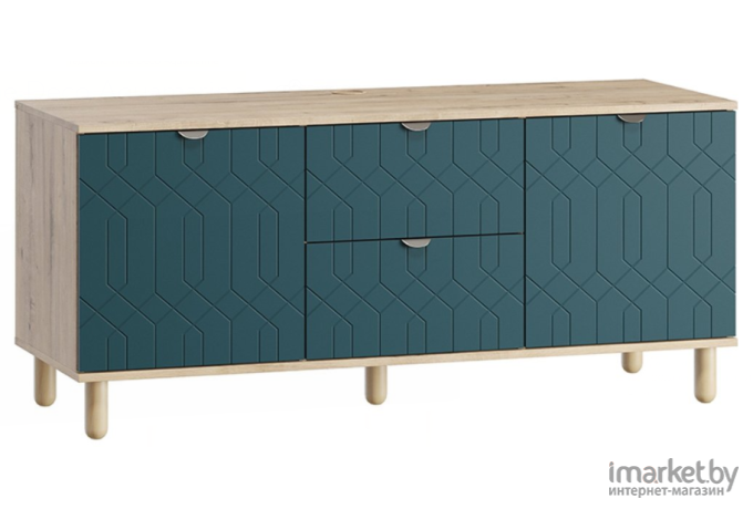 ТВ-тумба Woodcraft Теджонс Time Deco Aquamarine