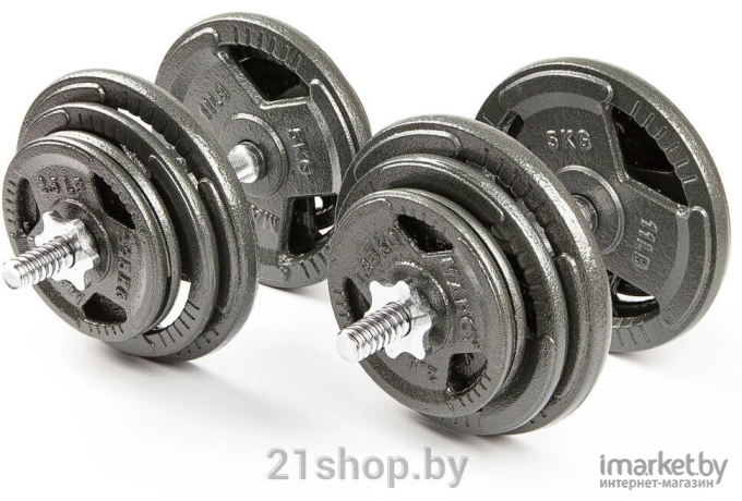 Набор гантелей Atlas Sport Hammertone 2x21,5кг