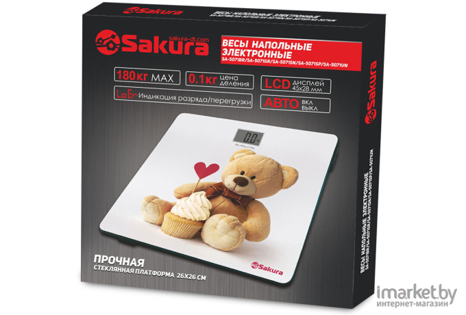 Напольные весы Sakura SA-5071BR медвежонок