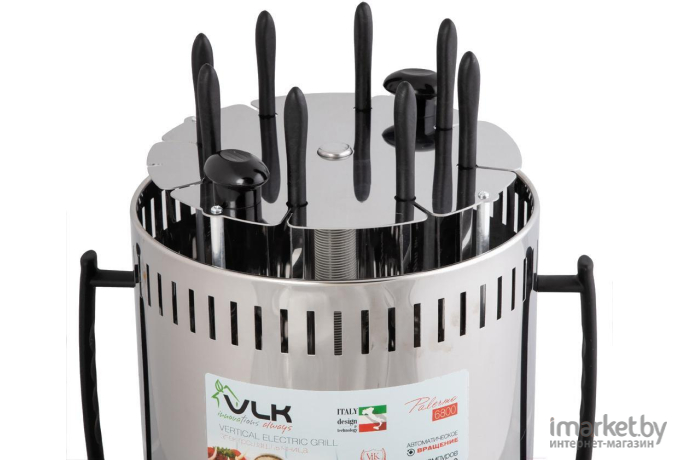 Электрошашлычница VLK Palermo 6800 стальной/черный