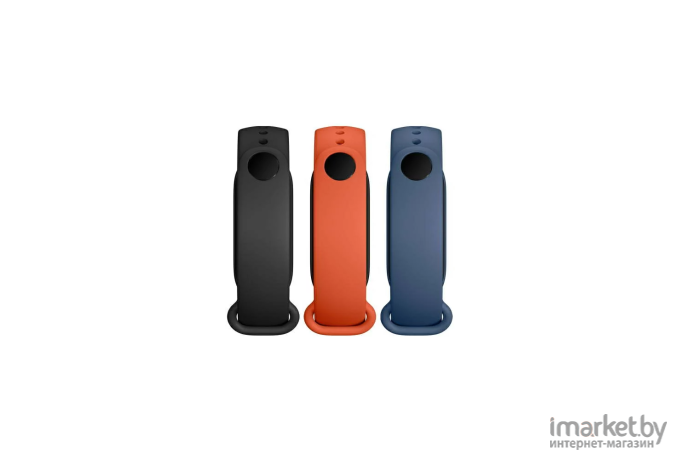 Сменный браслет для умных часов Xiaomi Smart Band 6 Strap (3 шт) Black/Orange/Blue [BHR5134GL]