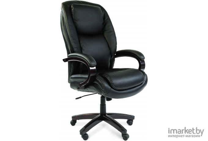 Офисное кресло CHAIRMAN 408 кожа+PU черный [7030084]