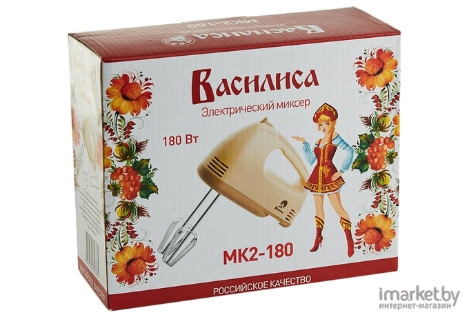 Миксер Василиса МК2-180 белый/красный