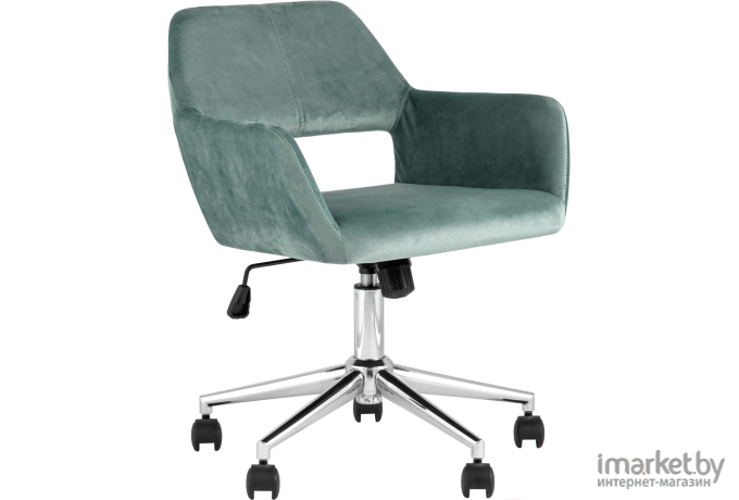 Офисное кресло Stool Group Ross велюр оливковый [ROSS CHROME VELVET CACTUS]