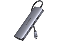 USB-хаб Ugreen CM179 USB-C серый [80133]