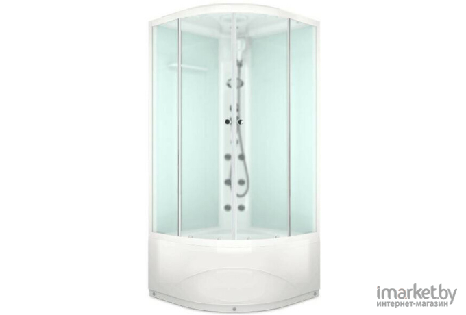 Душевая кабина Domani-Spa Delight 110 high белый/сатин матированное стекло (DS01D110HWM00)