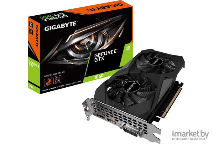 Видеокарта Gigabyte PCIE16 GTX1650 4GB GDDR6 [GV-N1656WF2OC-4GD V2]