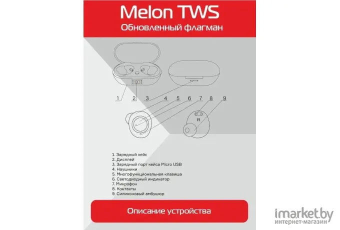 Наушники AccesStyle Melon TWS White