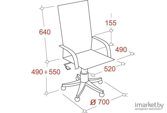 Офисное кресло CHAIRMAN 442 ткань E-11 серый